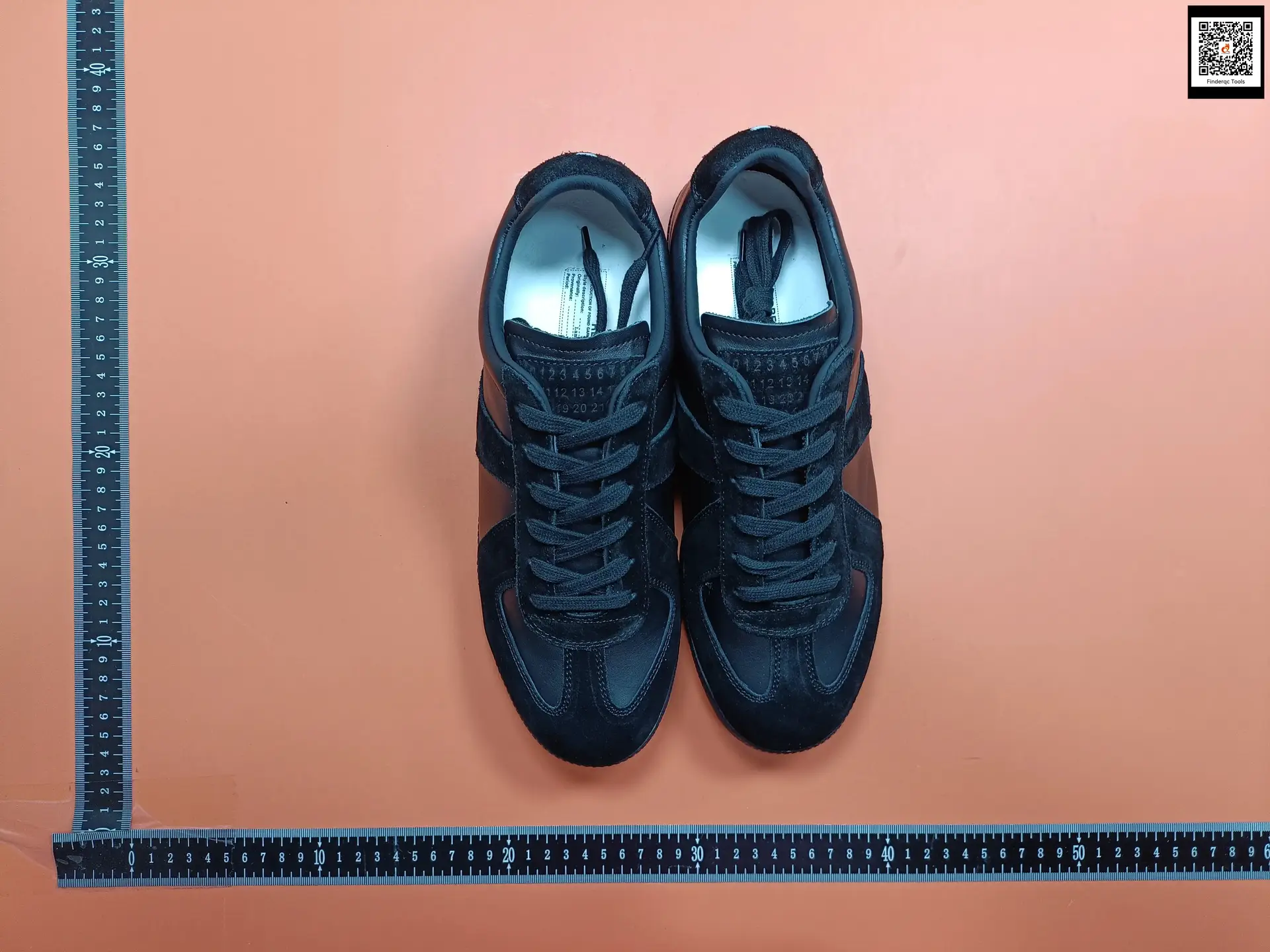 Maison Margiela Replica Black Leather Suede Sneakers