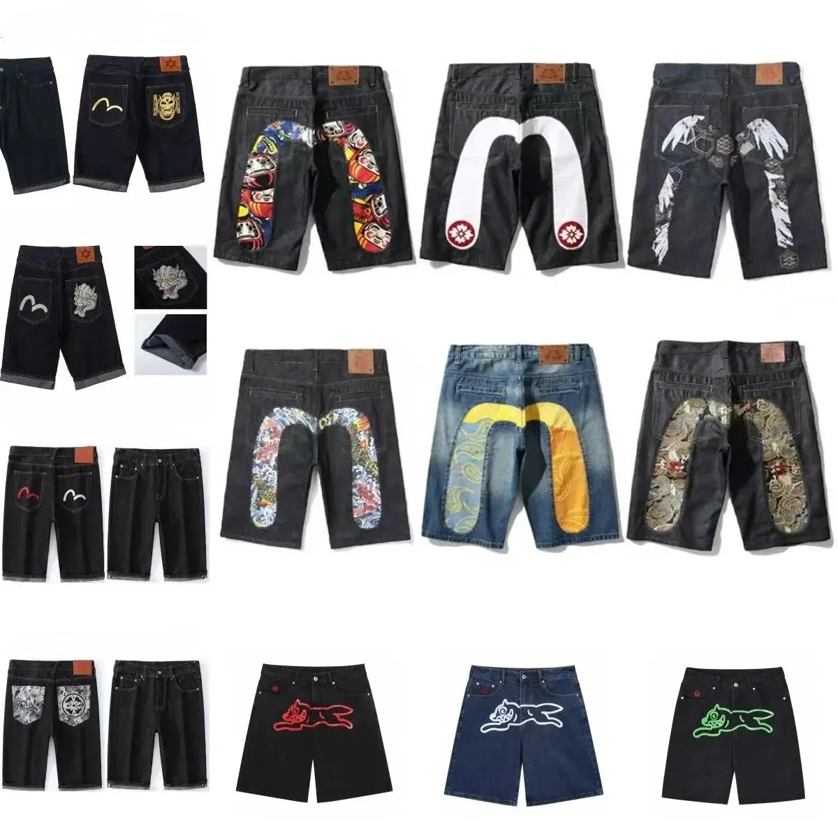 American High Street Fashion Denim Shorts with Belt-006