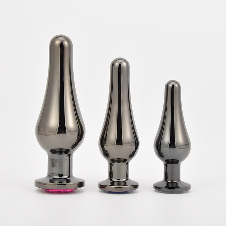 Factory wholesale sex toys Gun Color probe flower metal anal plugs for men and women anal masturbation alternative toys large