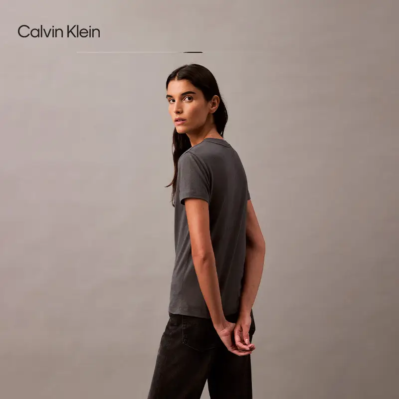 Ck Classy Ready-To-Wear Collection Spring Summer Women Work Clothing Casual pure color Cotton Mulberry Silk Short Sleeve T-Shirt 40Wl263