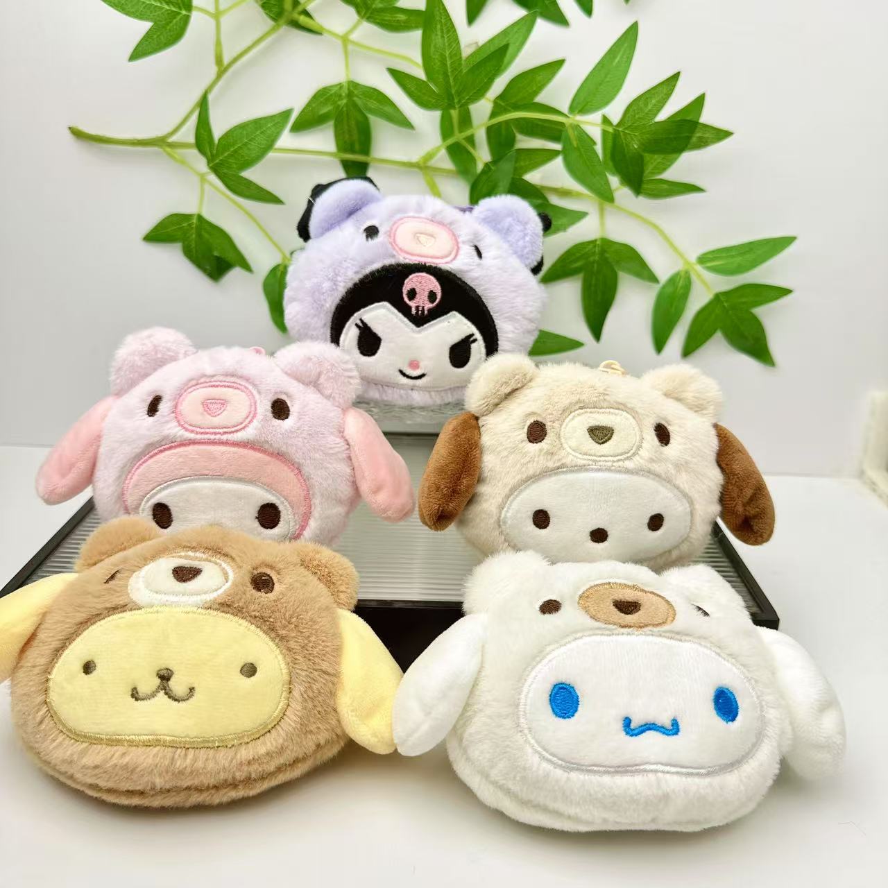 Little Red Book's Same Style Sanrio Coin Purse, Cross-Dressing Plush Doll Wallet, Cute Storage Bag, Doll Pendant Wholesale