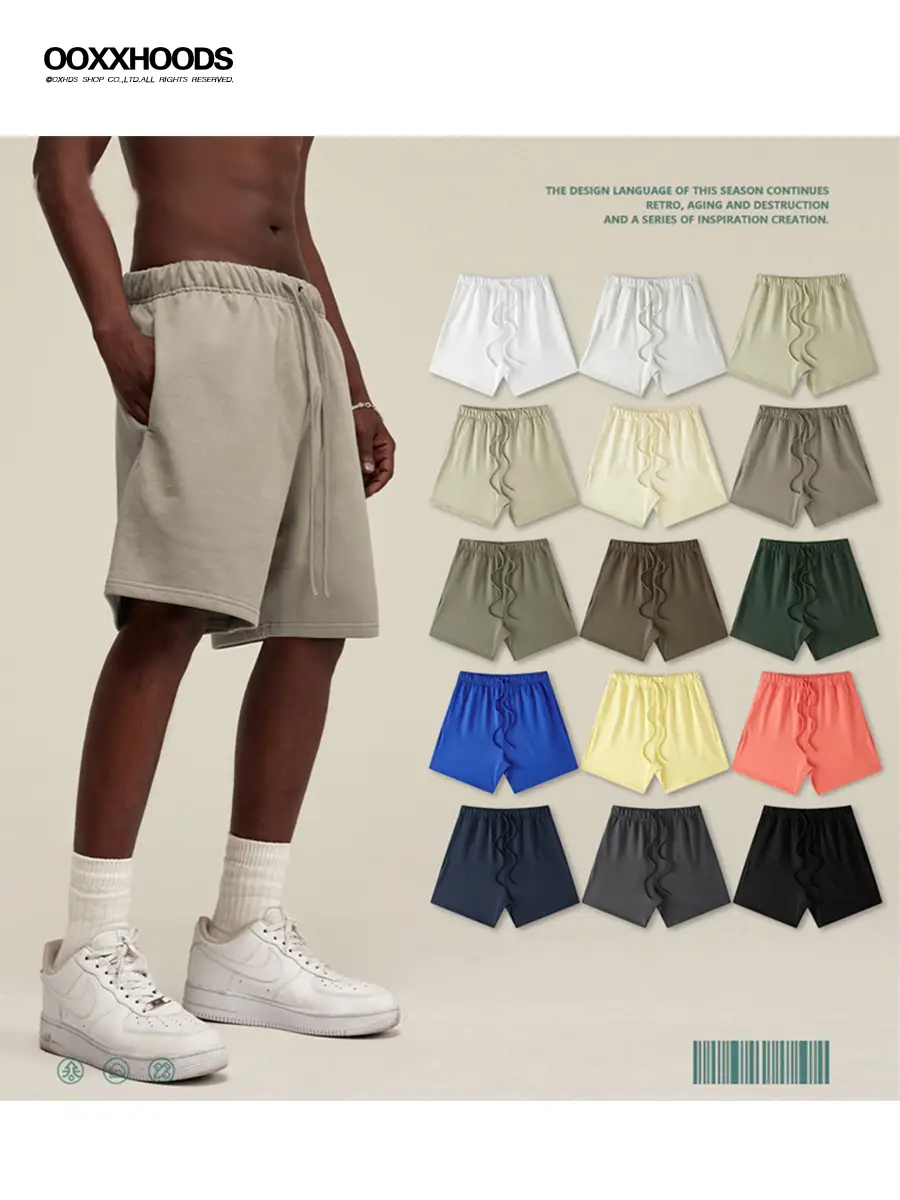 2024 Heavy weight Terry pure cotton Sports shorts Original Men's and Women's Trendy High Street Couple Comfy Basics Easiest for match Casual Pants