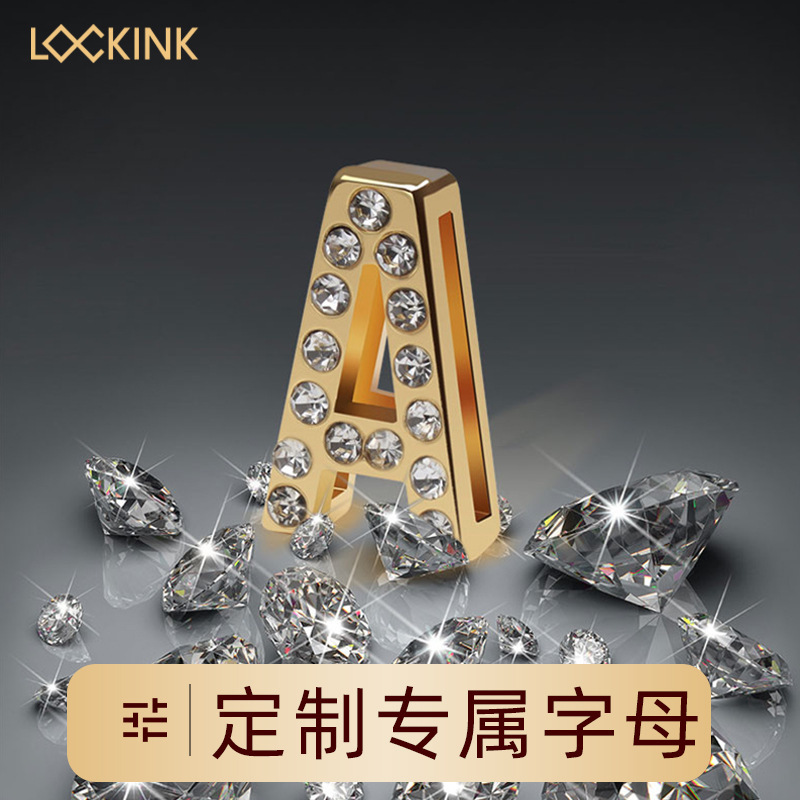 Solo lockink Letter Collar K9 Tone Fun Necklace Accessories Letter Option A- Z
