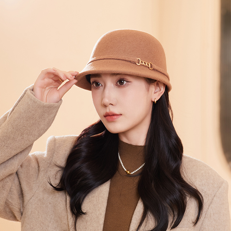 Hats for Autumn and Winter, Korean Style Women's Wool Felt Fashion Hats, Outdoor Travel Warm New Equestrian Hats, Manufacturer Cross-Border