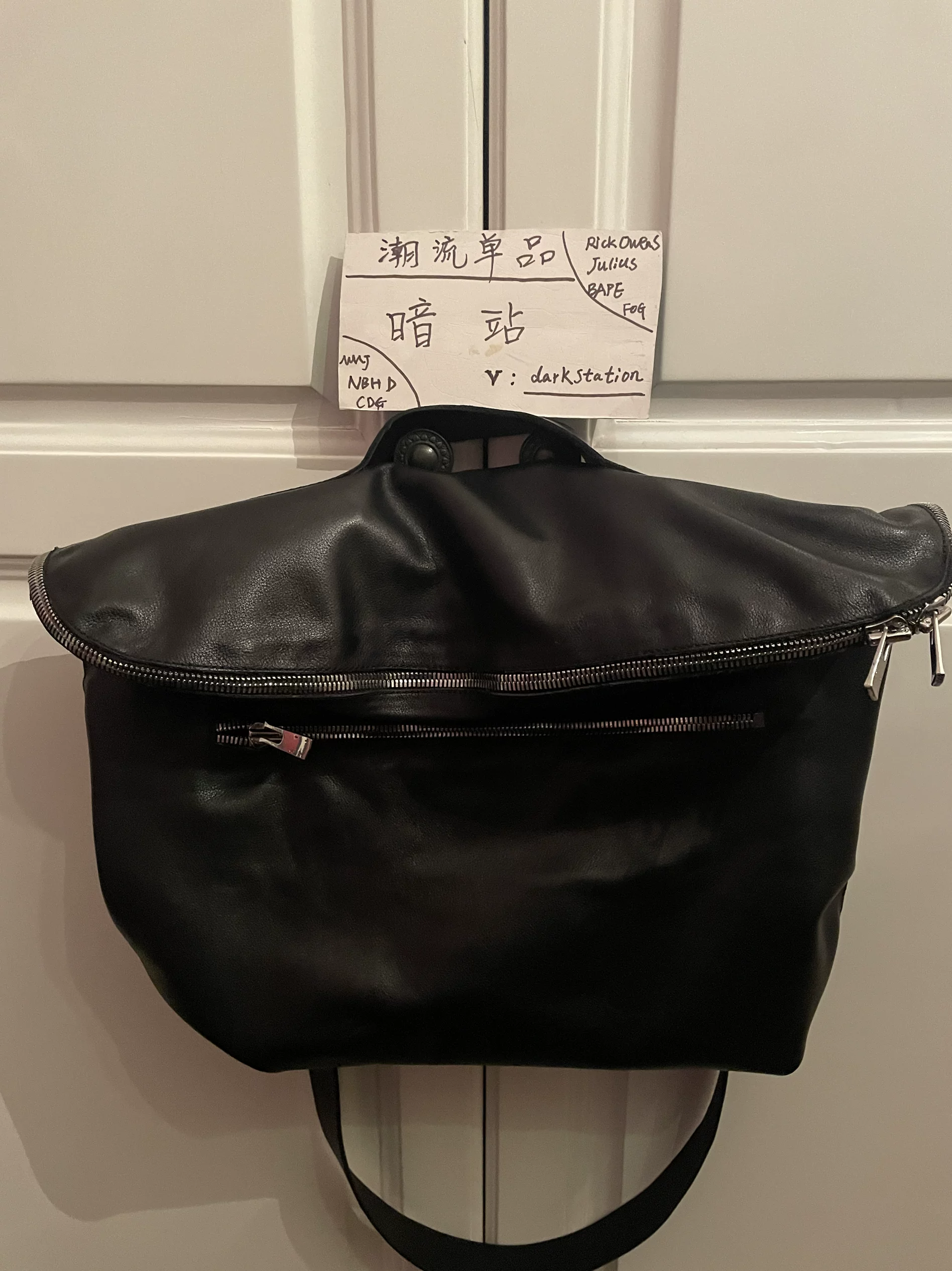 Dark Pioneer Craftsman Full Genuine Leather Large Bag M10 Shoulder Bag Made Entirely of Leather