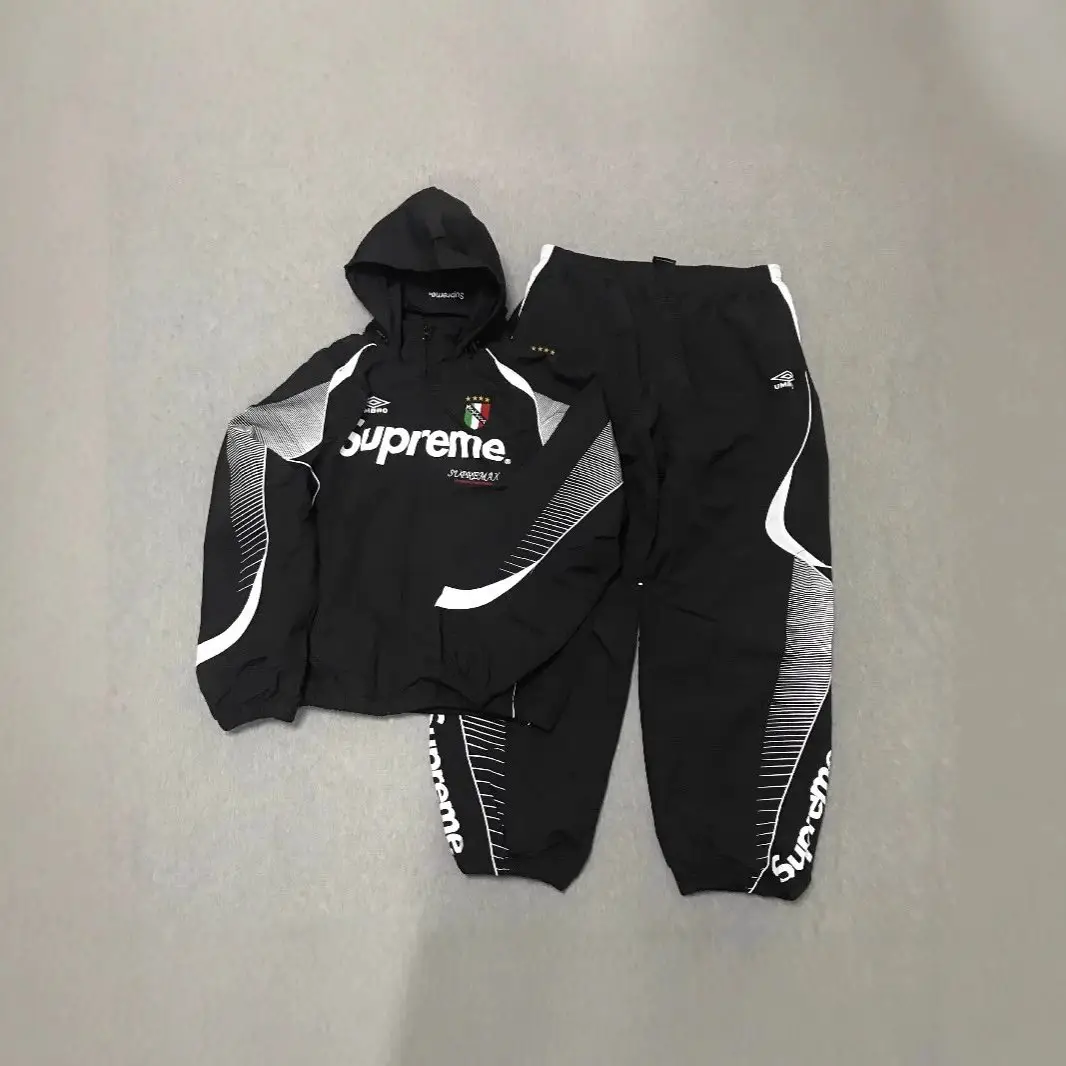 European and American DRILL functional windbreaker Track Jacket hooded jacket drawstring sports jacket football jacket