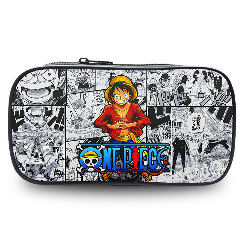 Factory wholesale One Piece printed pencil case Lufei Solon student large capacity pencil bag stationery box a generation of hair