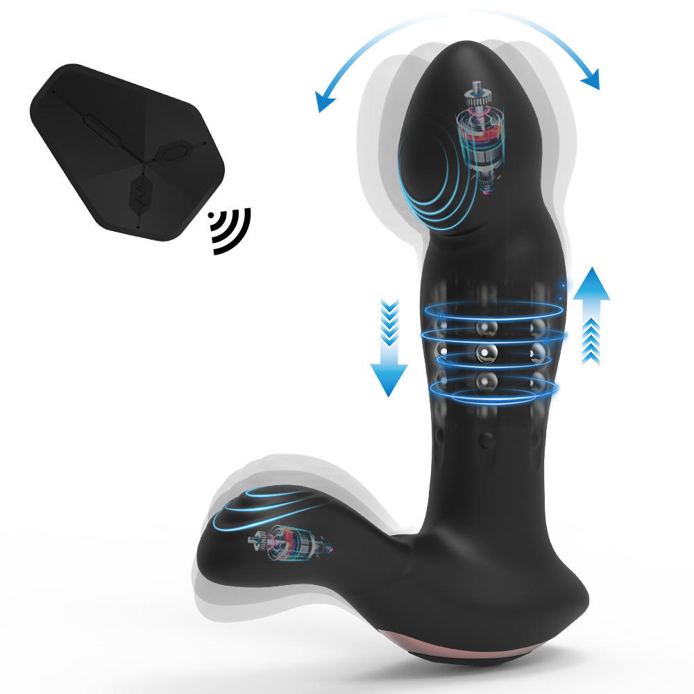Peristaltic Massager 1St Generation Anal Plug with 10-Frequency Vibration for Men and Women, Adult Products Wholesale Promotion