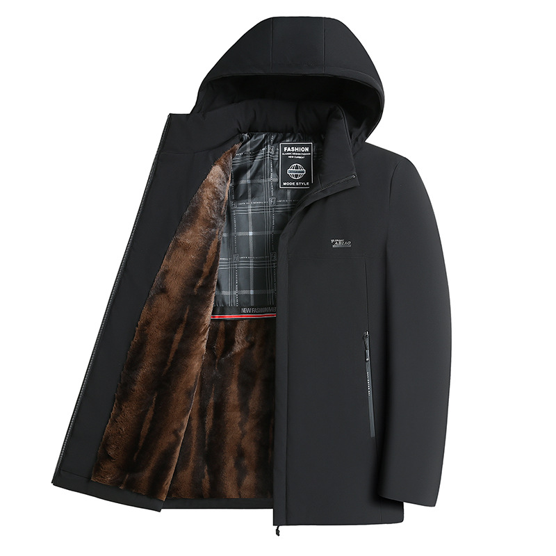 Super high dad winter coat middle-aged men's thickened down cotton-padded jacket middle-aged and elderly cotton-padded jacket men