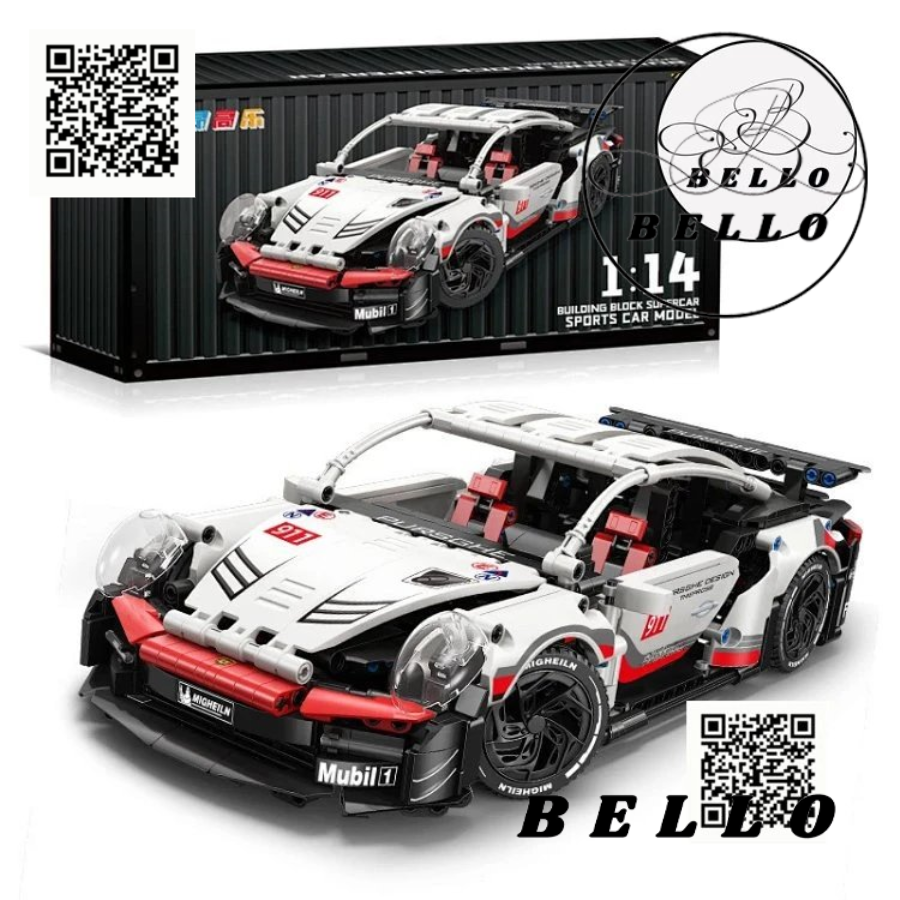 BELLO 1:14 Building Block Supercar Sports Car Model 911
