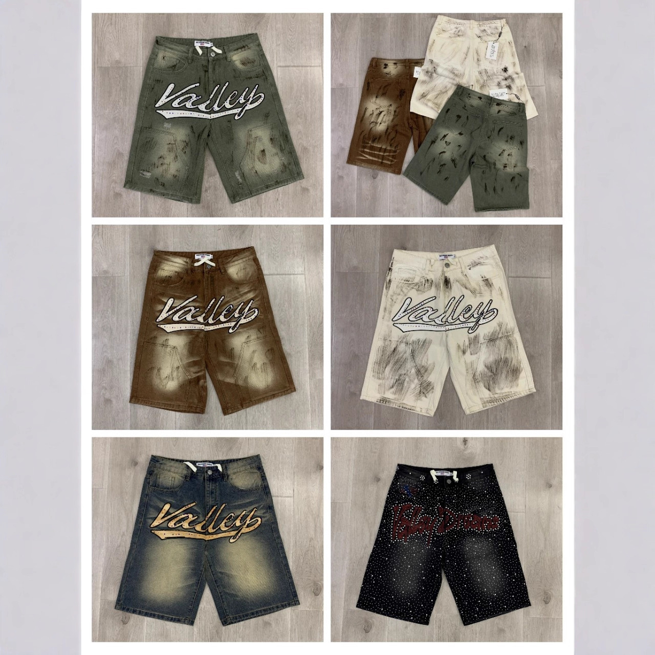 26Ss High-Quality Cross-Border Fashion Brand Vale Summer New Trendy Brand Rhinestone Denim Shorts Wholesale QC-Foto von 1688 auf Qualit.ly