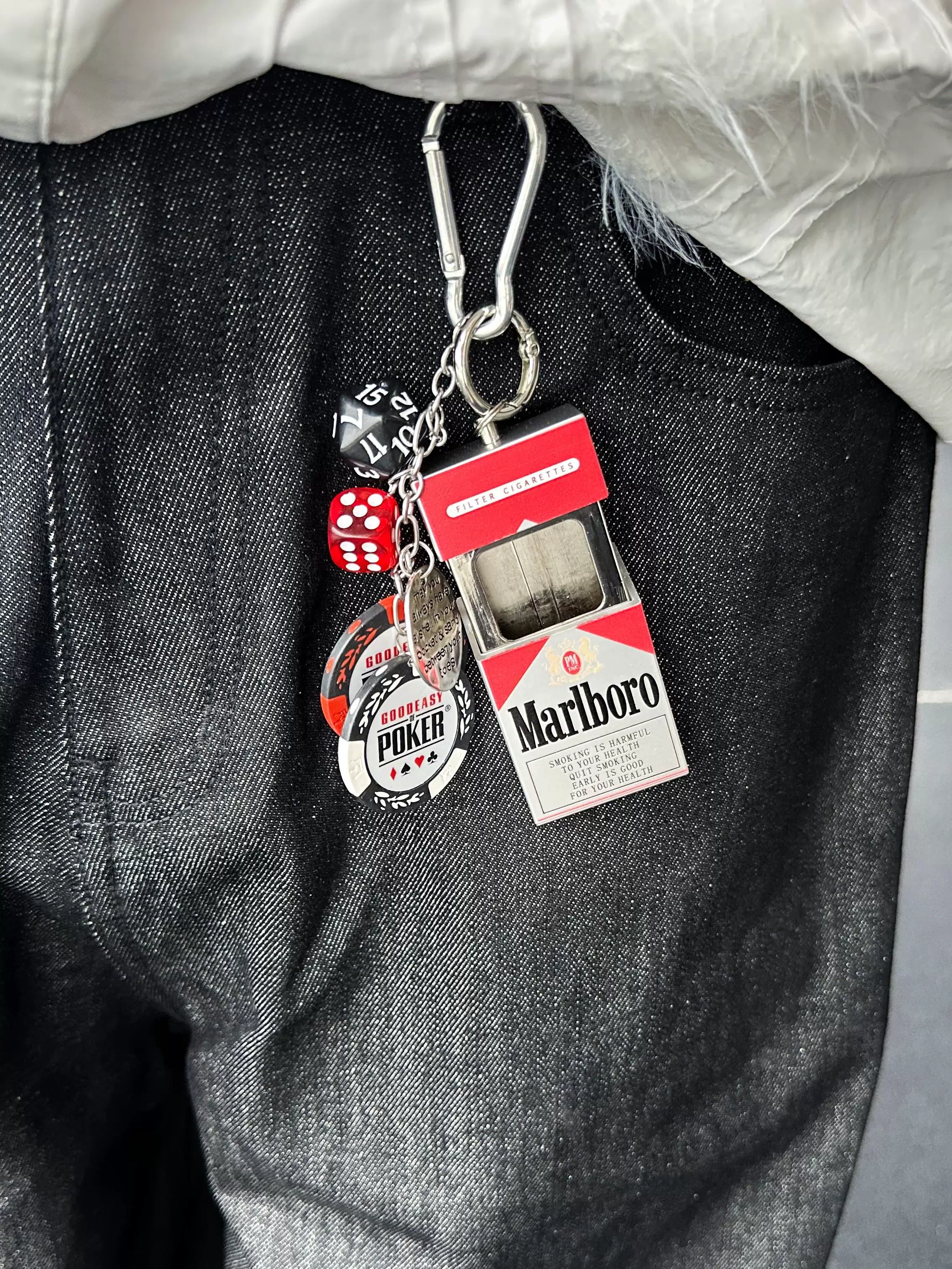 Soul Collision Cigarette Case Pendant Punk Hip-Hop Pendant Denim Waist Chain Pants Chain
