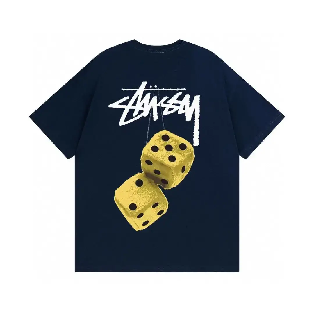 STUSSY Dice Graphic T-Shirt Navy