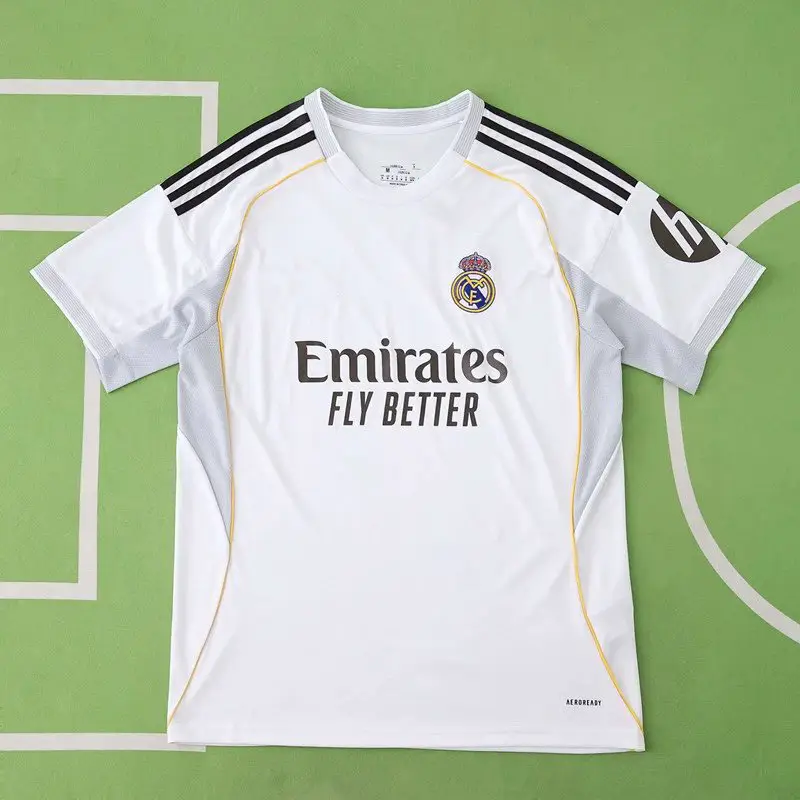 Real Madrid Home Jersey 2526 Thai Version (Please note customization information when placing order, messages do not count)