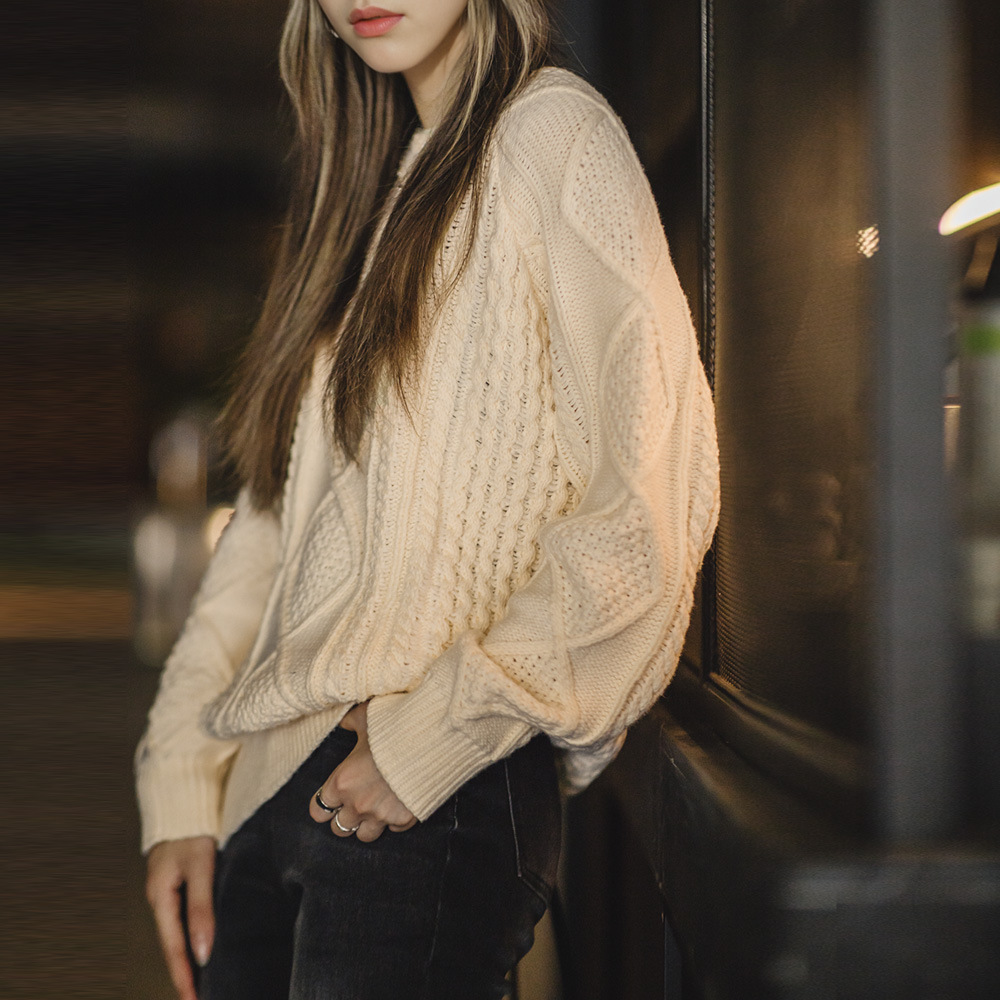 Madden Women's Clothing Soft and Fluffy Cable Knit Sweater Loose and Relaxed Style for Outerwear or Layering Pullover Knit Top for Spring