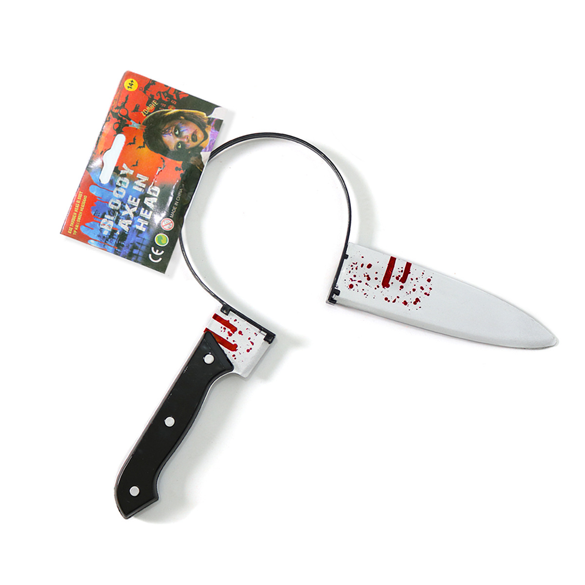 Cross-border Halloween horror party decoration head cutting tool plug knife masquerade cutting tool wholesale customization