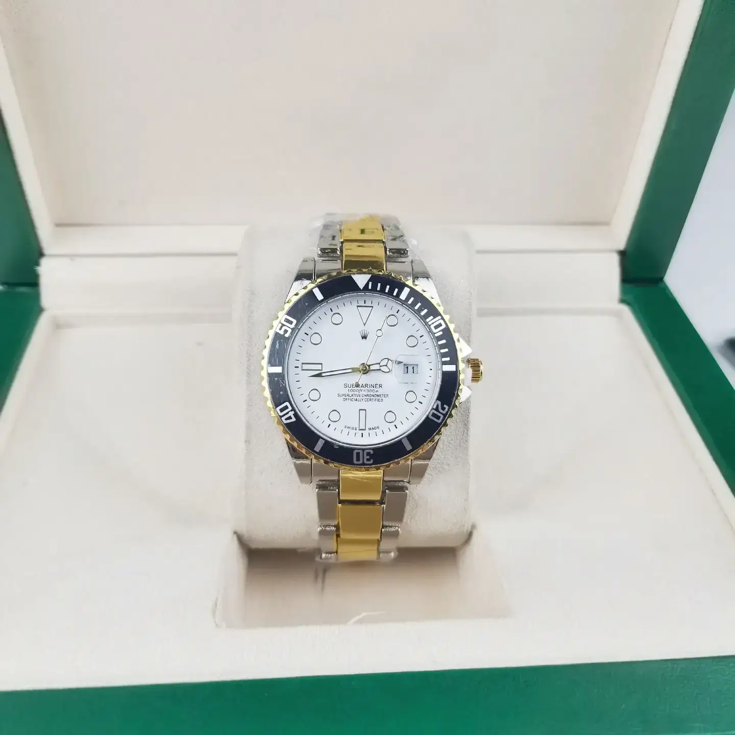 Rolex Submariner Two Tone Quartz Watch