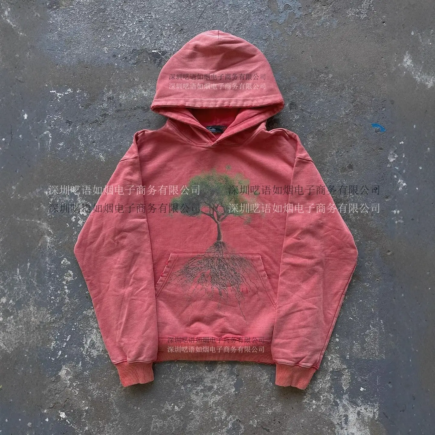 Europe and the United States cross-border graffiti print sweater long-sleeved pullover hoodie retro jacket street wear trend y2k