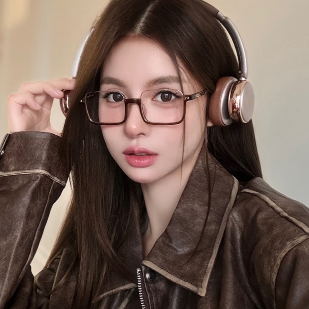 Kimm's New Korean Style Lower Frame Plate Glasses Vail Women's Literary Retro Half-Frame Eye Frame Men's Bc-2149