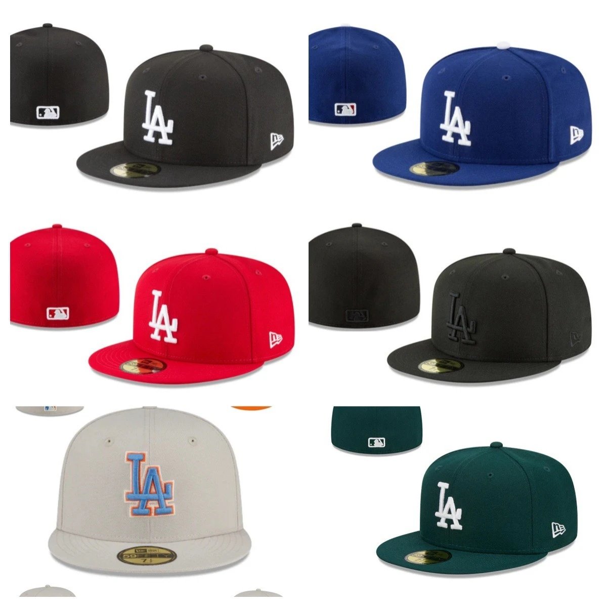 LA Dodgers Sunscreen Closed Hat Couple Sun Hat Embroidered