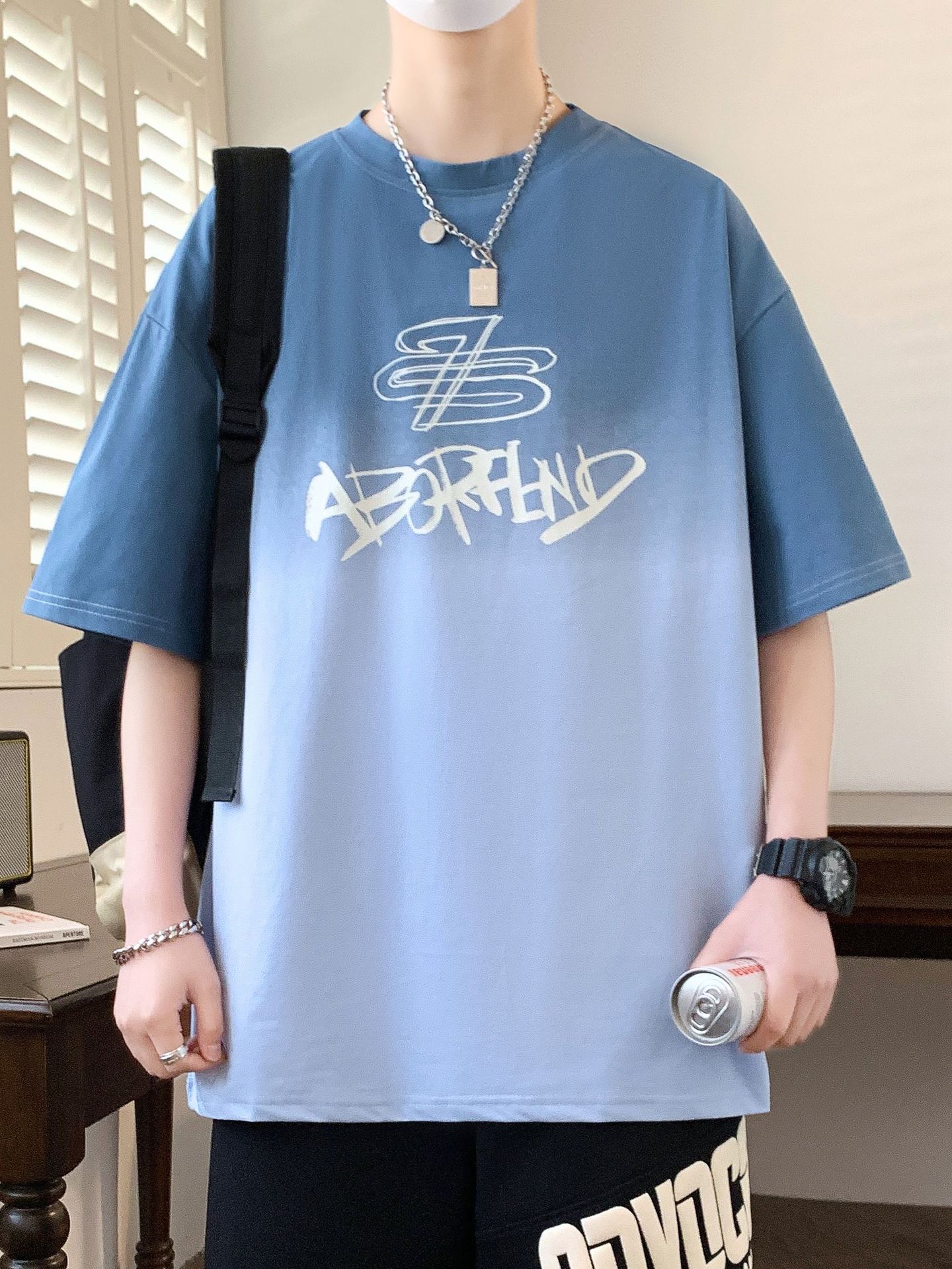 High school student 17 short-sleeved T-shirt men's summer loose junior high school student 16 clothes boys tops youth T-shirt men's clothing