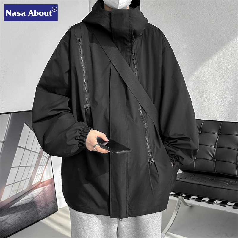 Nasa Jacket for Men, Spring and Autumn 2023 New Trendy American-Style Functional Workwear Jacket