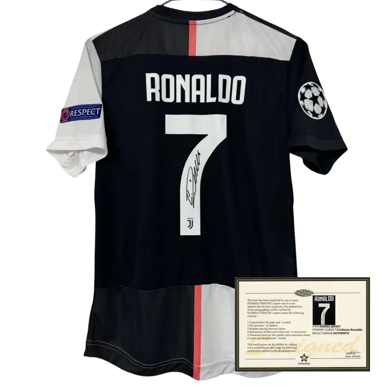 19-20 Juventus retro C Ronaldo signed jersey soccer jersey