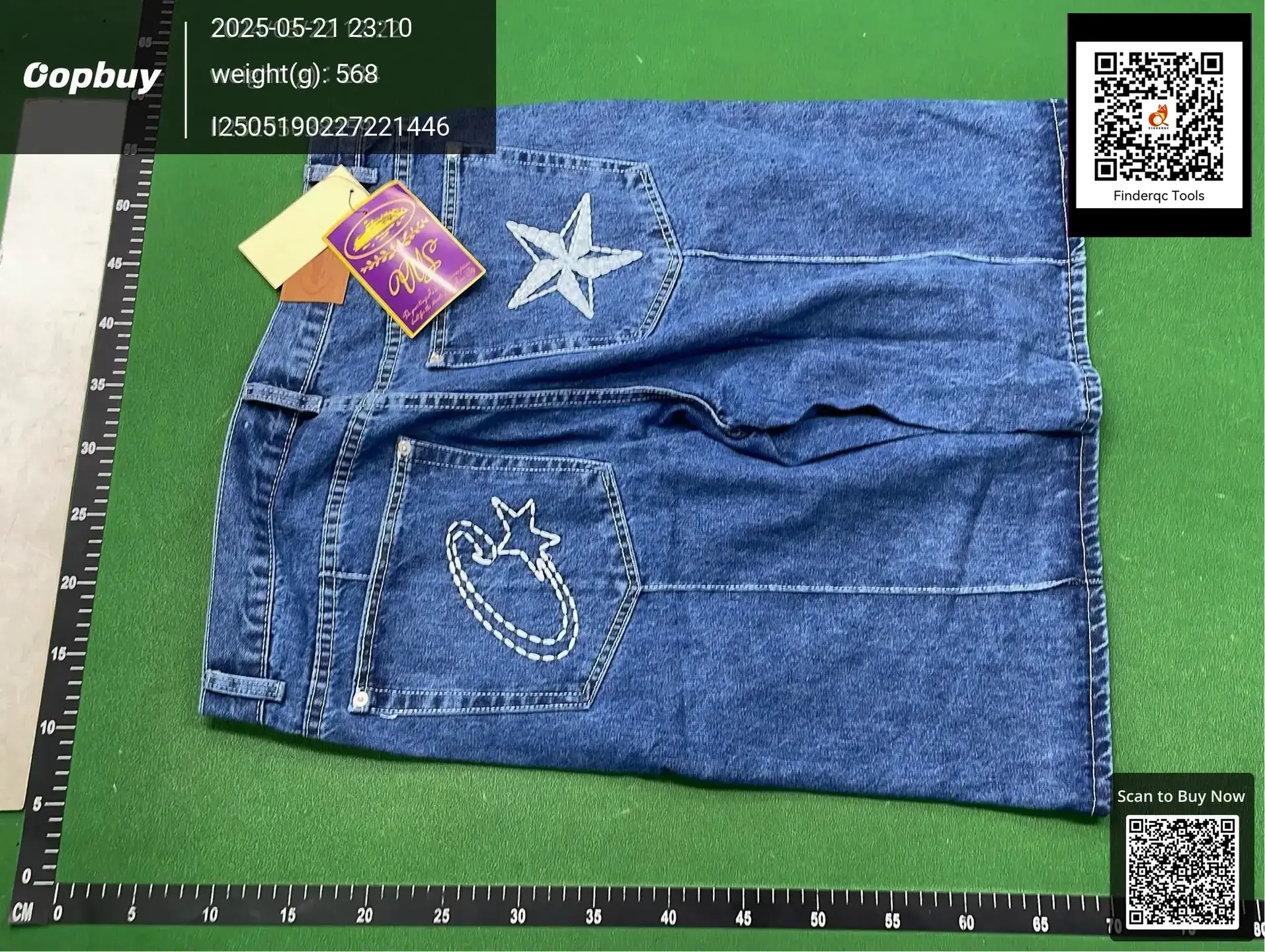 24 New Model Alcatraz Jeans Mid-Length Pants with Star Embroidery High Street Shorts Casual Five-Point Pants for Men