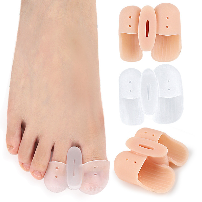 Double-Hole Toe Separator, Big Foot Bone Overlapping Toe Separator, Soft Anti-Wear Toe Protector, Foot Clip, Thumb Foot Pad