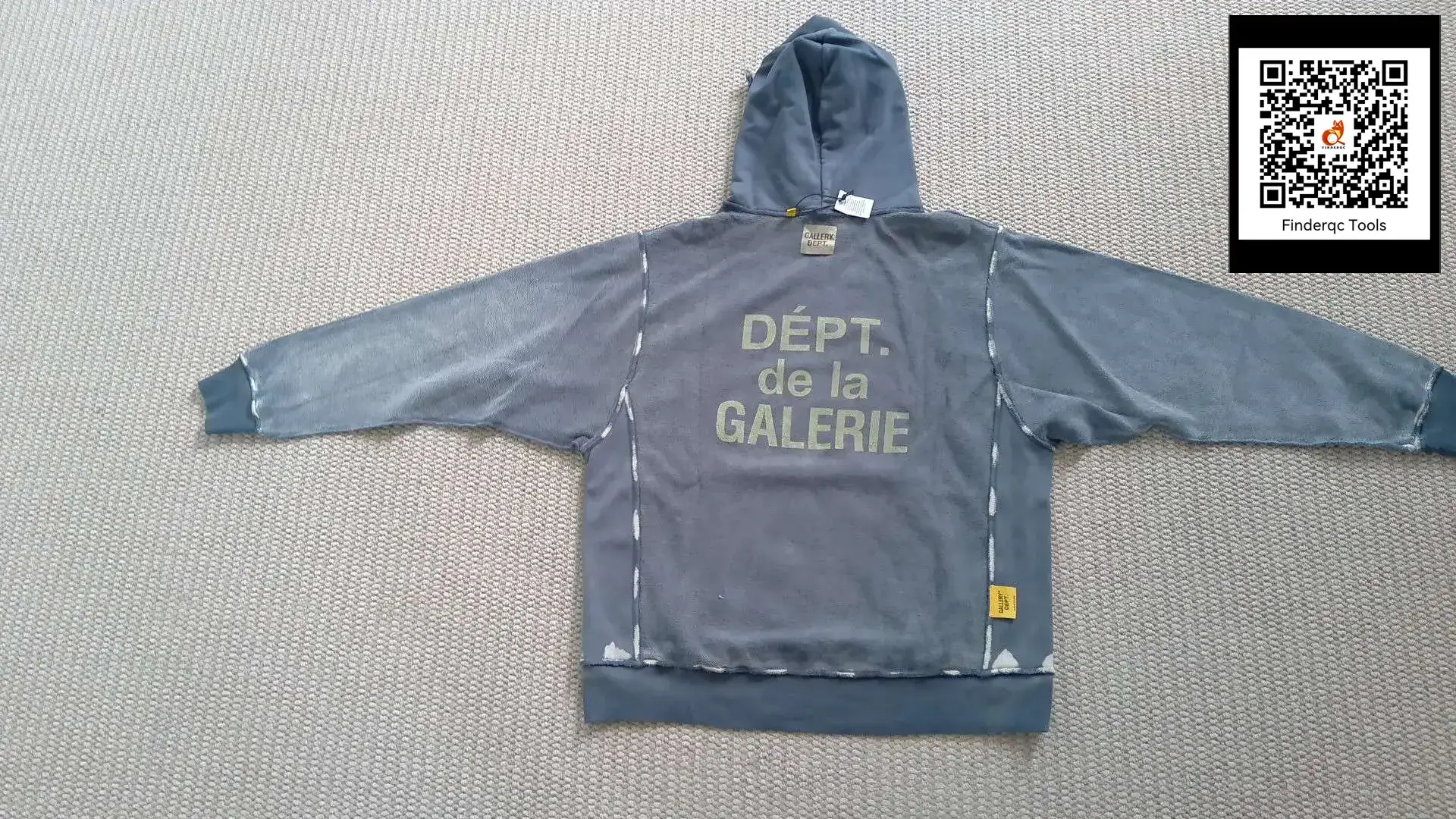 Gallery Depy Reversible French Reversible Washed Distressed Wasteland Sweatshirt Hoodie