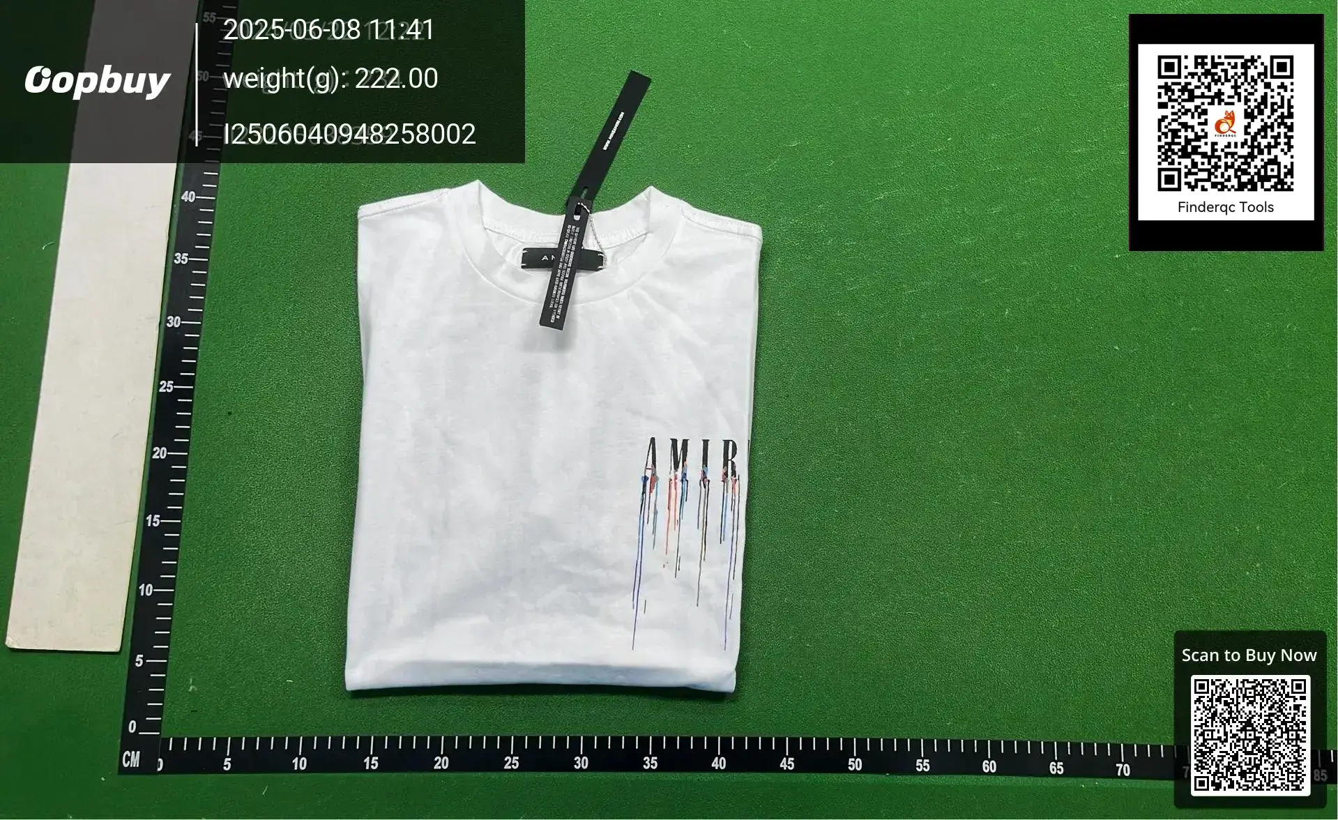 Cross-border European and American fashion brand amri splash ink flow paint camouflage starry sky graffiti letters short sleeve T-shirt men's and women's high street half sleeve