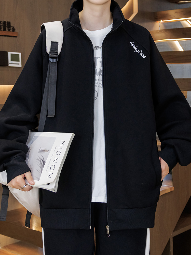 Spring and Autumn 2026 New Style Sweatshirt Cardigan for Boys, Trendy and Stylish Jacket for Middle and High School Students, Big Boys' Clothing Top
