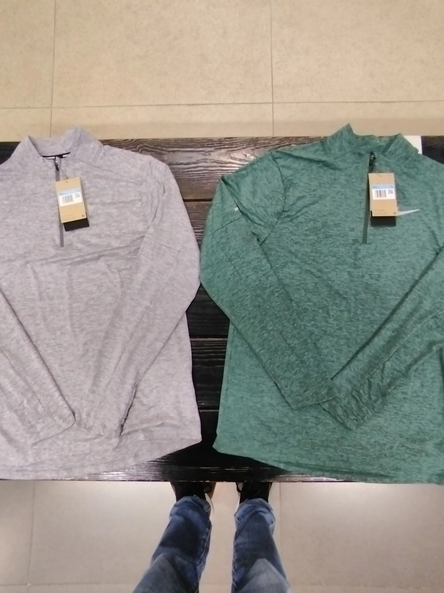 Nike Men's Spring and Autumn Running Sports Training Quick-Drying Breathable Casual Half-Zip Long-Sleeved Dd4757 Foto QC de TAOBAO na Qualit.ly