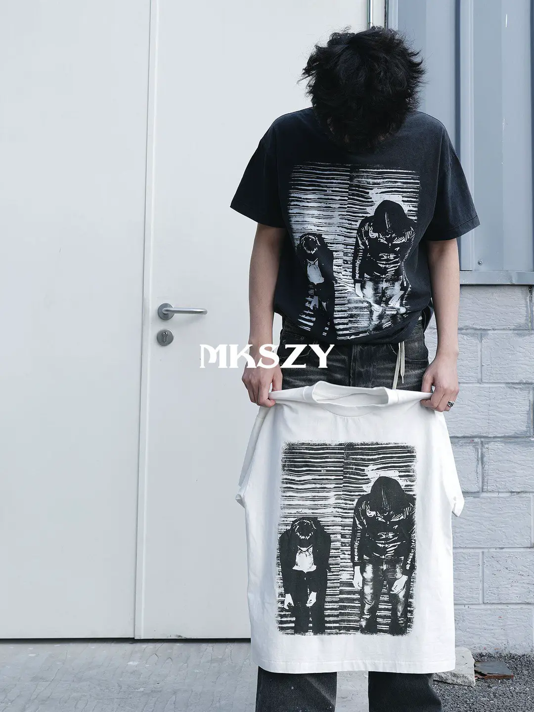 Mkszy Crystal Castles Single-Stitch Cracked Vintage Short-Sleeve T-Shirt