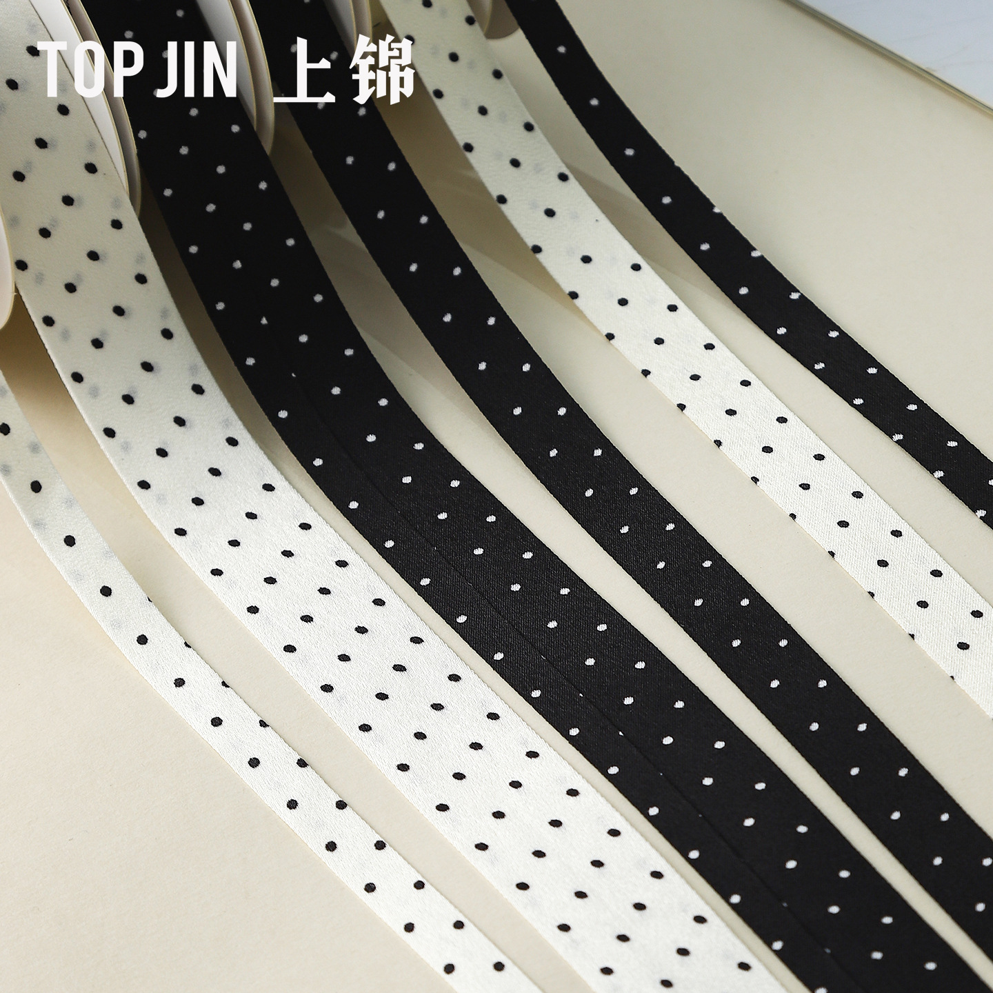 Shangjin Korean-Style Simple Polka Dot Series Ribbon Korean-Style Polka Dot Satin Ribbon Flower Bouquet Bow Tie Ribbon DIY