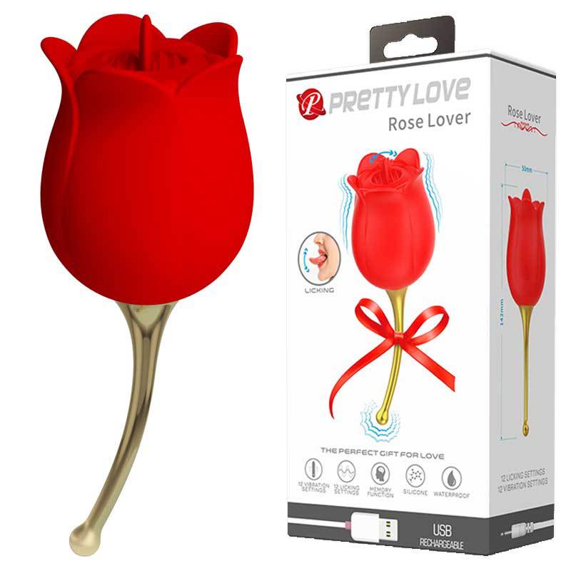 Patila rose Lover 12 frequency G point vibration USB charging tongue licking crazy swing female masturbation egg massage artifact
