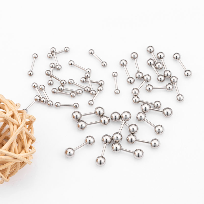 Stainless steel earring ear ball does not fade spiral earring ear bone nail stainless steel earring diy in stock wholesale