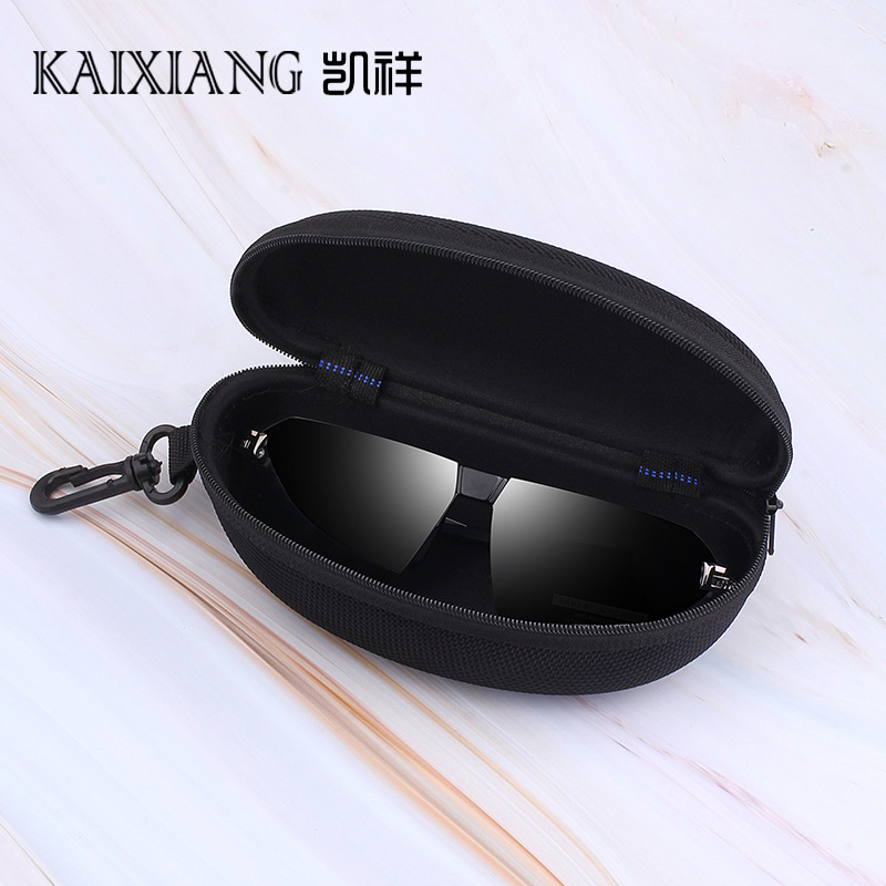 2023 New Sunglasses Case Wholesale Zipper Bag Five-Piece Set Black Sunglasses Case Manufacturer Wholesale Storage