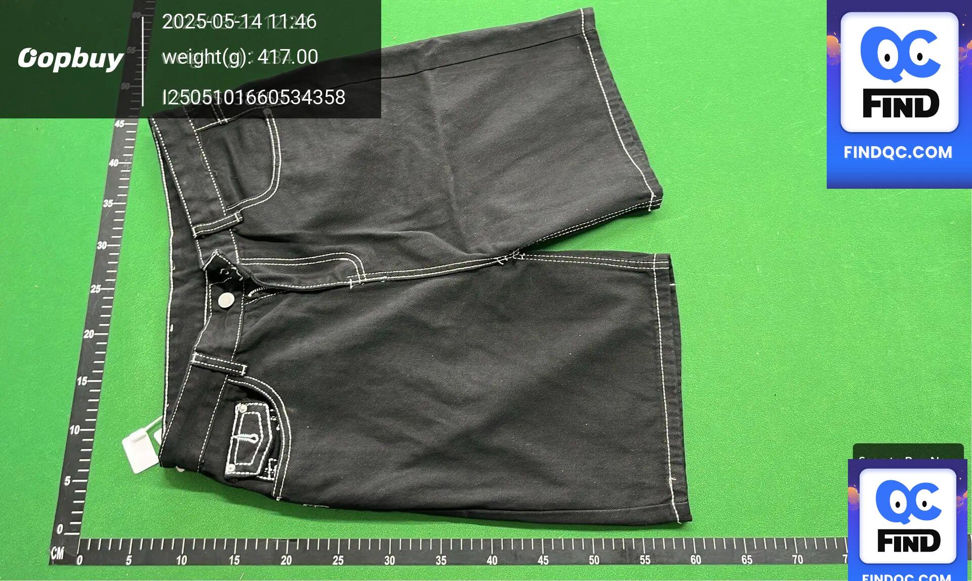 Cross-border factory direct American retro high street white line pocket design Denim shorts trendy street pants QC