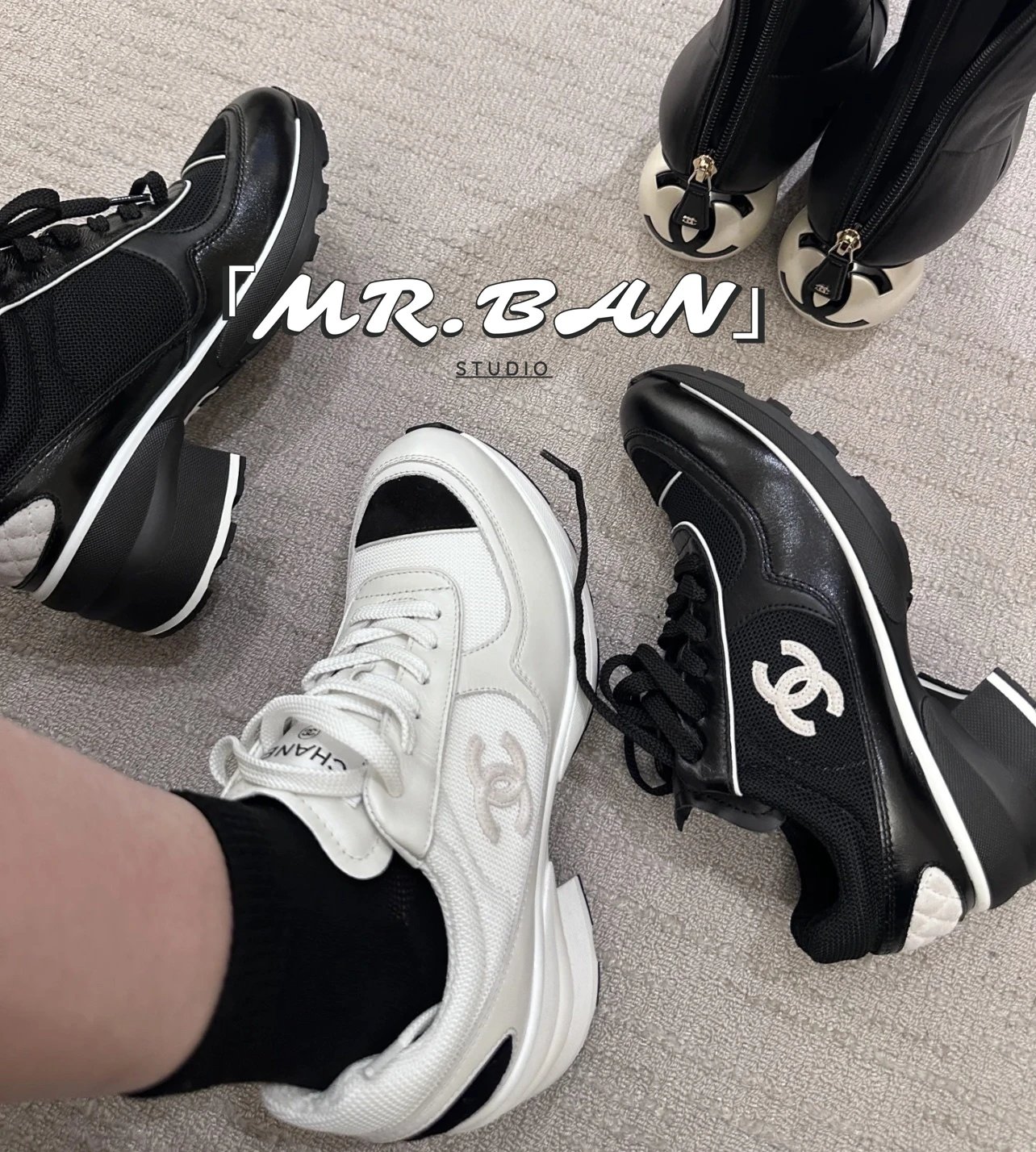 [Mr. Ban's Home] Purchasing grade original 1:1 replica K chanel 25k high-heeled platform sneakers platform shoes shoes Xiang Jiaxiang grandma casual shoes 2m 4cm 6cm