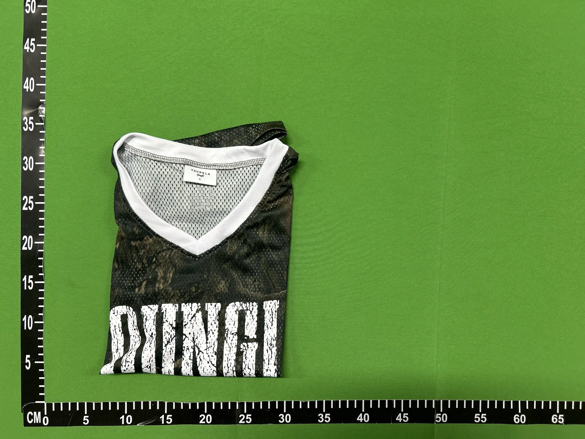 American Trendy Brand Youngla Oversized Sports T-Shirt for Men's Fitness Training Quick-Drying Breathable Mesh Printed Short-Sleeved Top