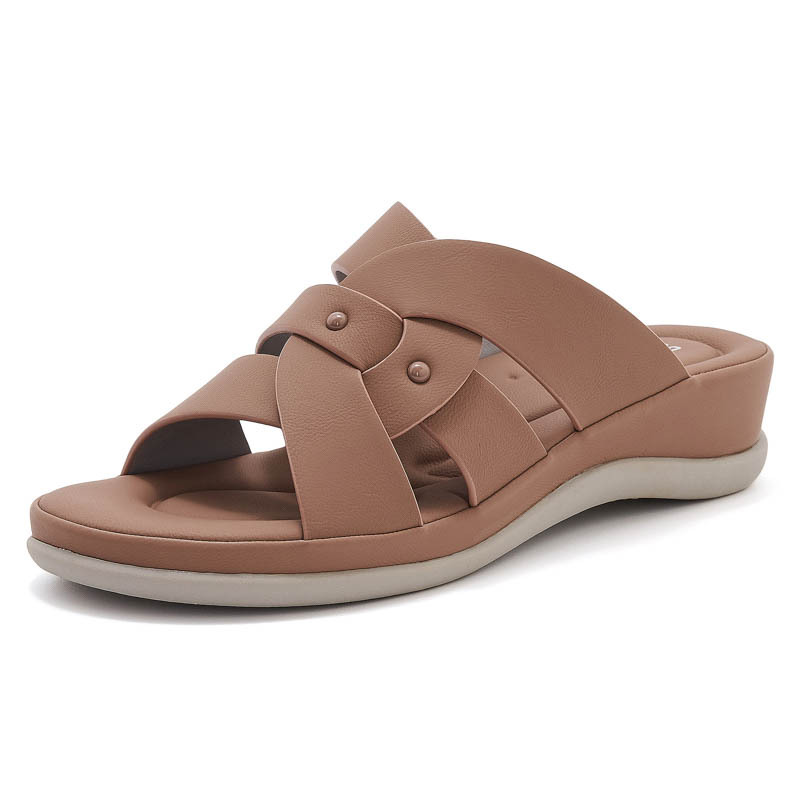 2025 spring new sandals lightweight non-slip wedge comfortable leisure thick bottom commuter slippers women a generation of hair