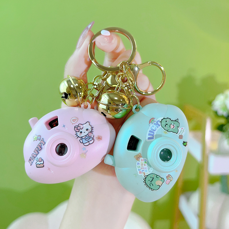 Cyber Red Cartoon Cloud Camera Projection Lamp Keychain Children Mini Atmosphere Lamp Keychain Claw Machine Small Gift