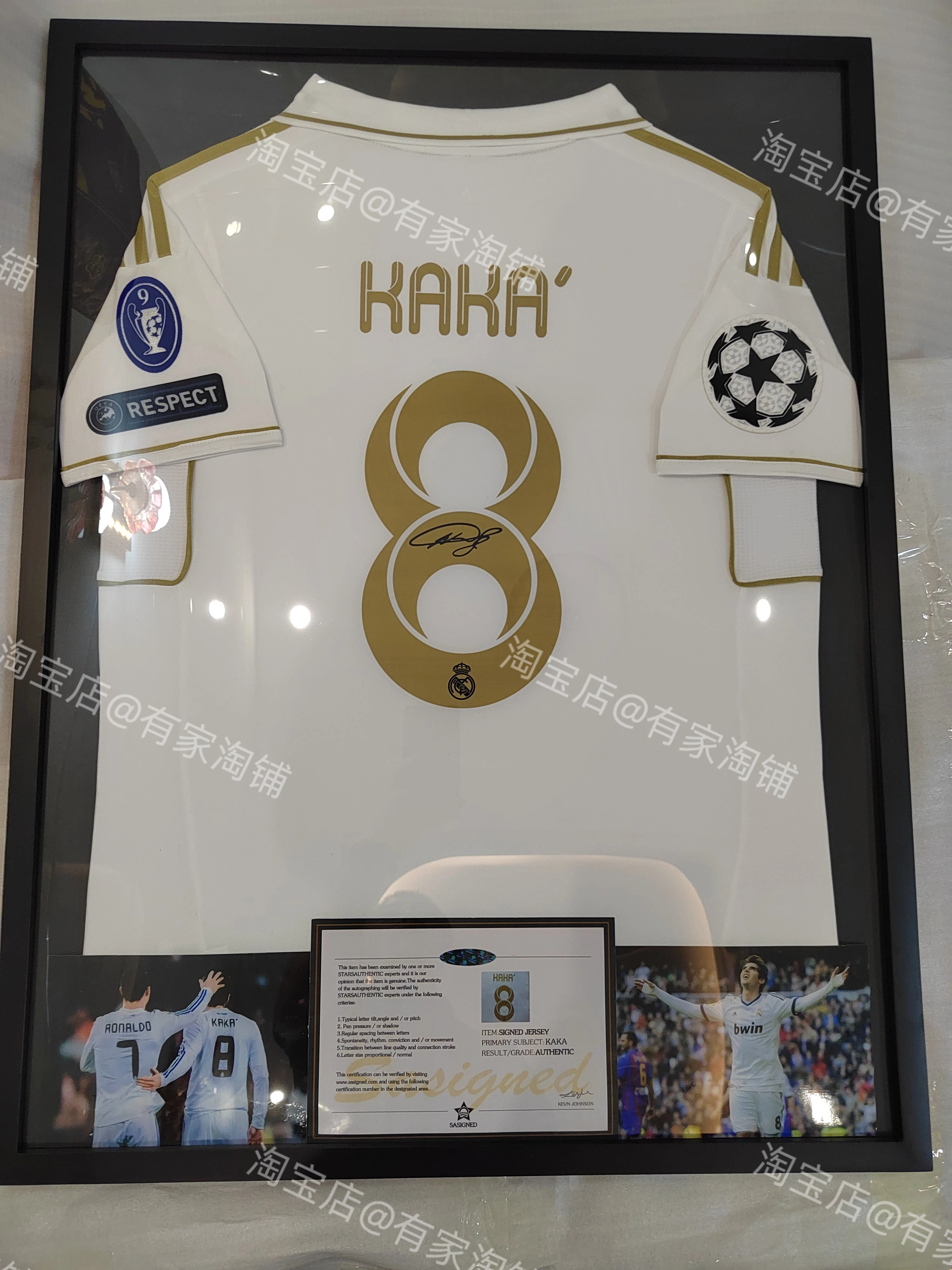 [Including Jersey] Kaka Emperor Horse Seal Signature Jersey Frame Photo Frame Jersey Frame Collection Birthday Gift Foto QC da TAOBAO su Qualit.ly