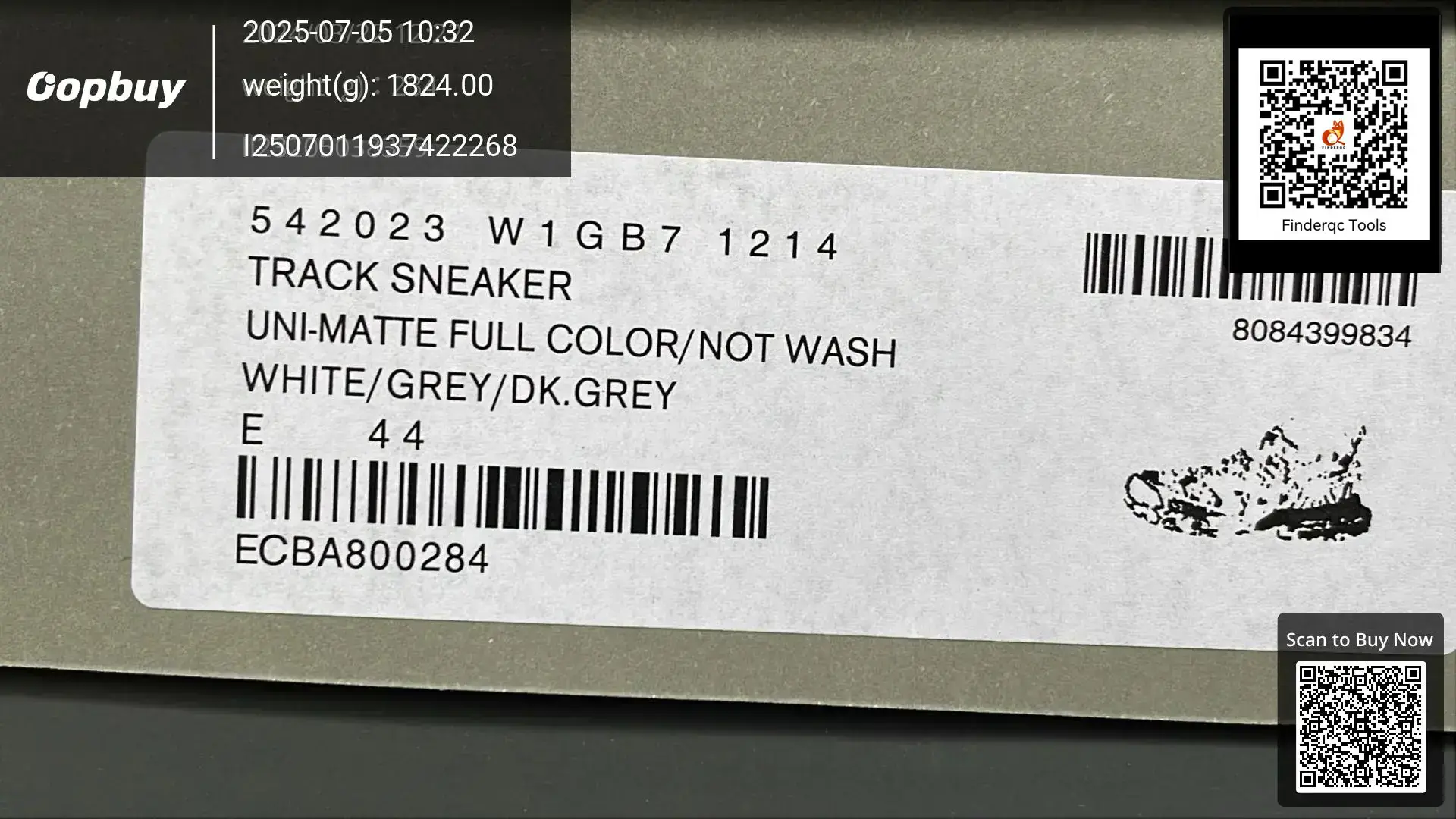 TRACK SNEAKER UNI-MATTE FULL COLOR WHITE GREY DK GREY