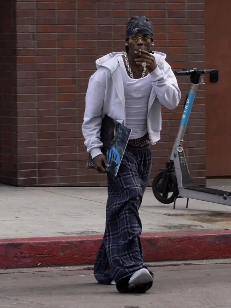 Plaid Wide-Leg Pants