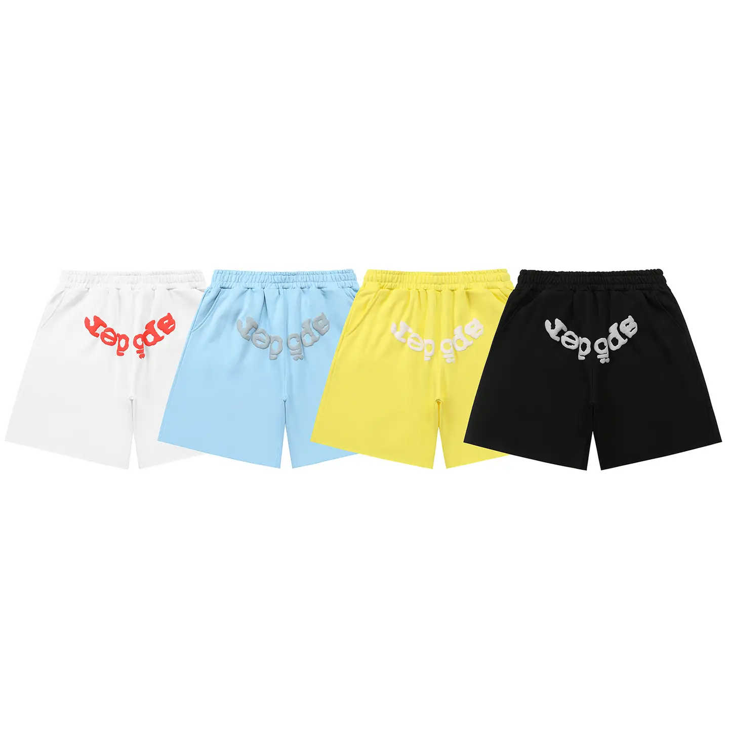 2025 Cross-Border European and American Export Real-Shot Spot American Fashion Brand S5 Letter Print High Street Five-Point Pants for Men and Women