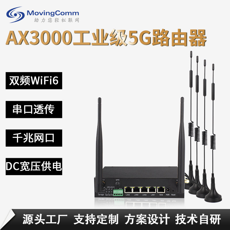 Industrial 5g Gigabit Plug-In Card Router Plc Remote Control Data Collection Serial Port Transparent Transmission Wifi6 Industrial Gateway
