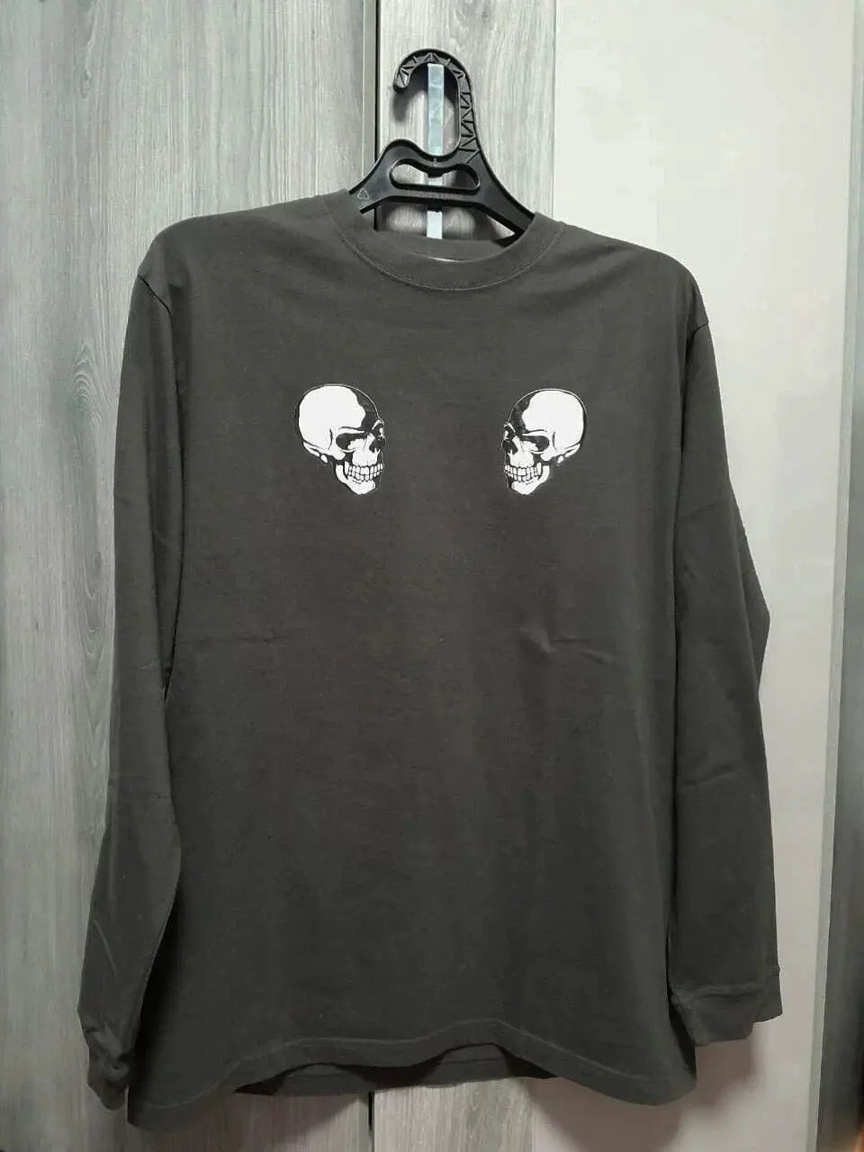 Number Nine Skull Double-Headed Long-Sleeve T-Shirt
