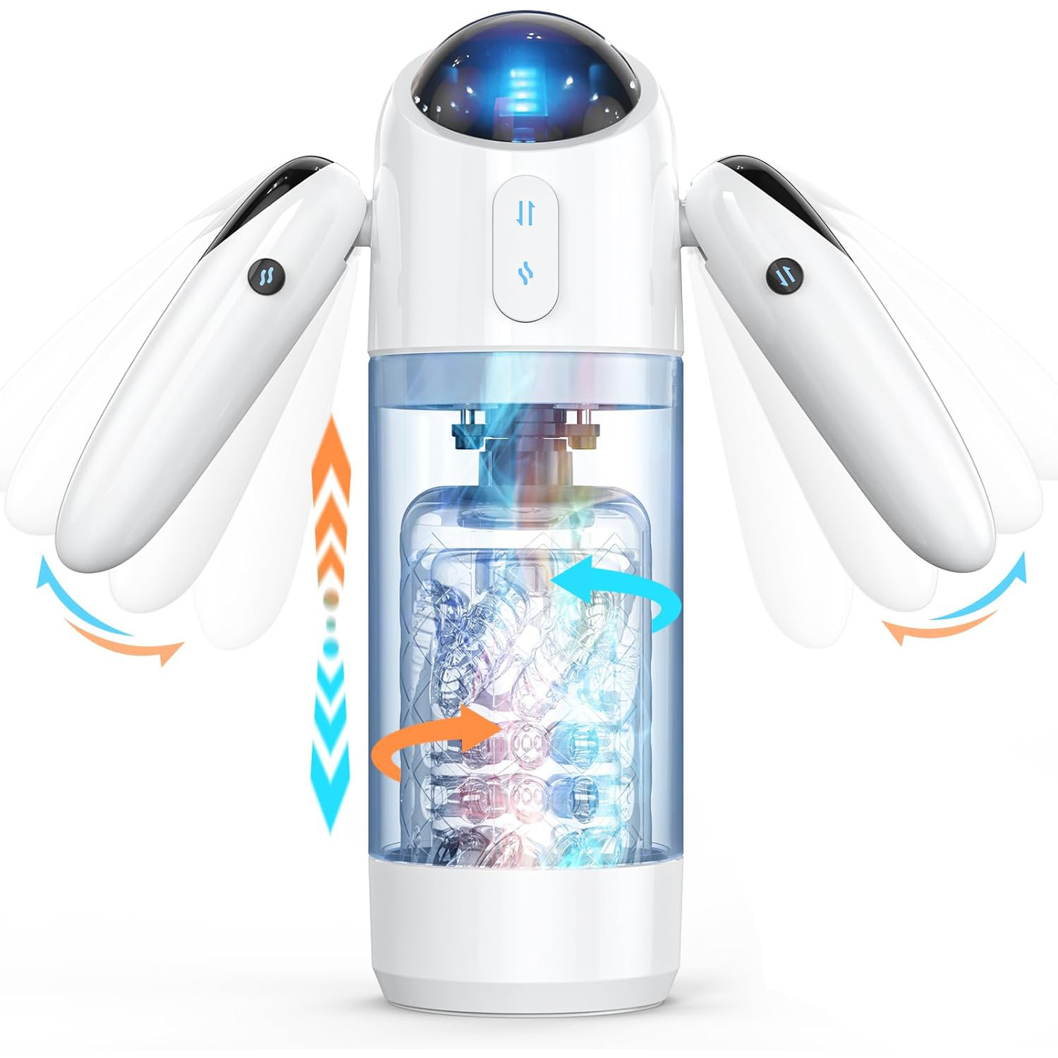 New Spaceman Airplane Cup Telescopic Rotary Charging Hand-held Male Masturbator Sex Tools Adult Sex Supplies